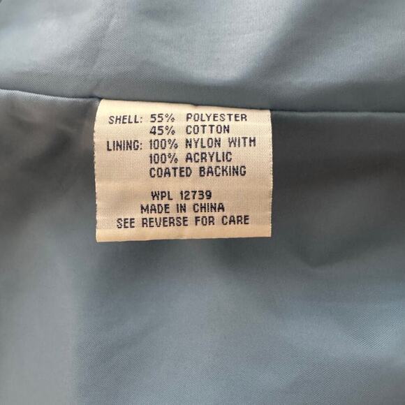 Fitz-Wright Vintage Belted Button Front Trench Coat Light Blue Women Size M - Picture 11 of 16